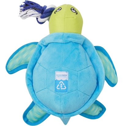 Picture of Recycled Turtle plush toy for dogs